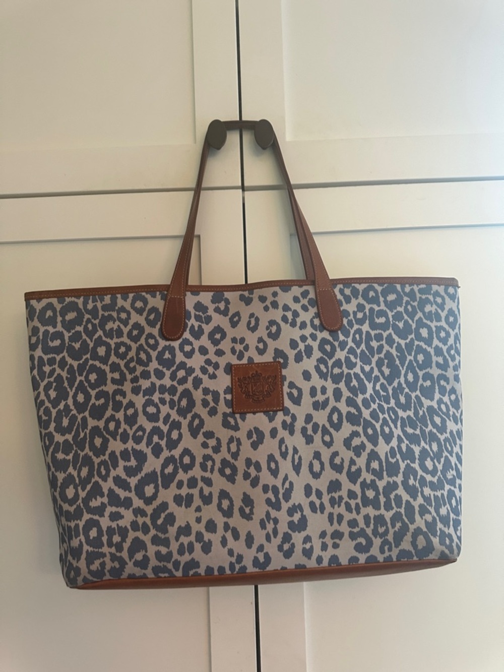 BARRINGTON ST.ANNE LEATHER AND NYLON TOTE